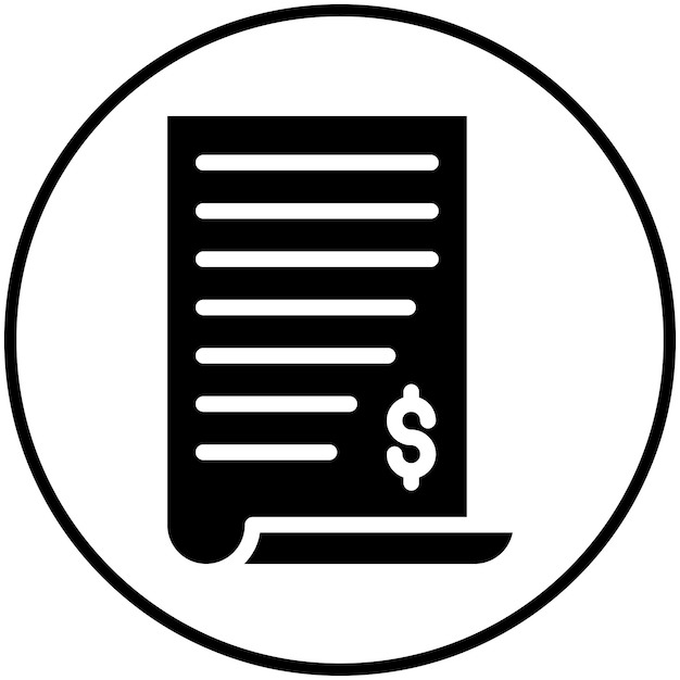 Ilustración del icono vectorial del proyecto de ley