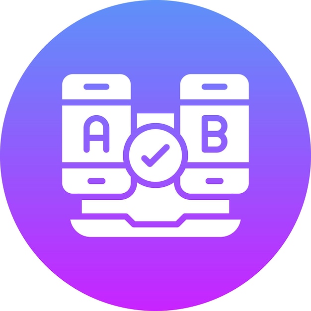 Vector ilustración del icono vectorial de prueba de ab del conjunto de iconos de codificación y desarrollo