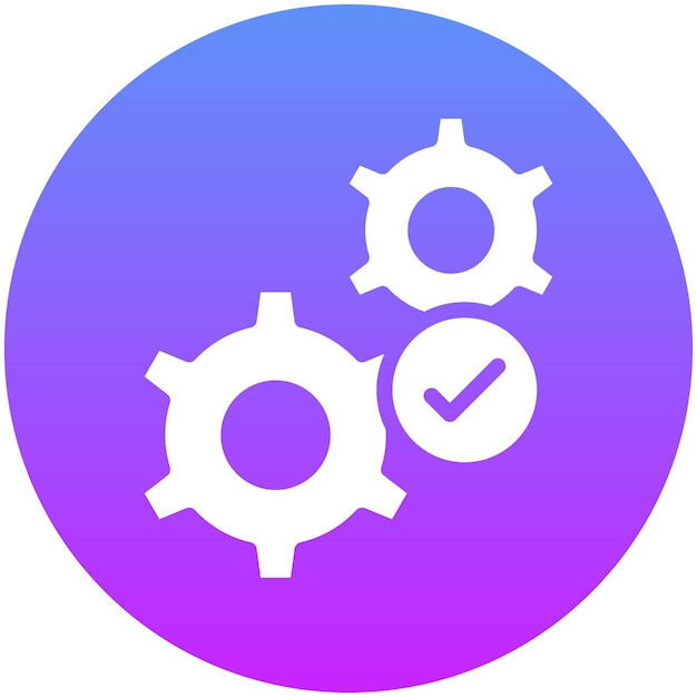 Ilustración del icono vectorial de prueba de engranajes del conjunto de iconos de vacaciones y turismo