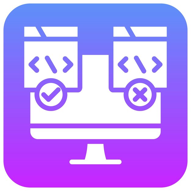 Ilustración del icono vectorial de prueba de la experiencia del usuario del conjunto de iconos de garantía de calidad