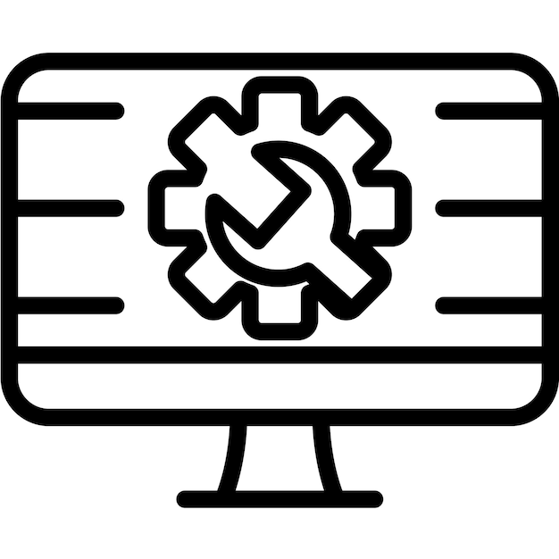 Ilustración del icono vectorial de prueba del sistema del conjunto de iconos de garantía de calidad