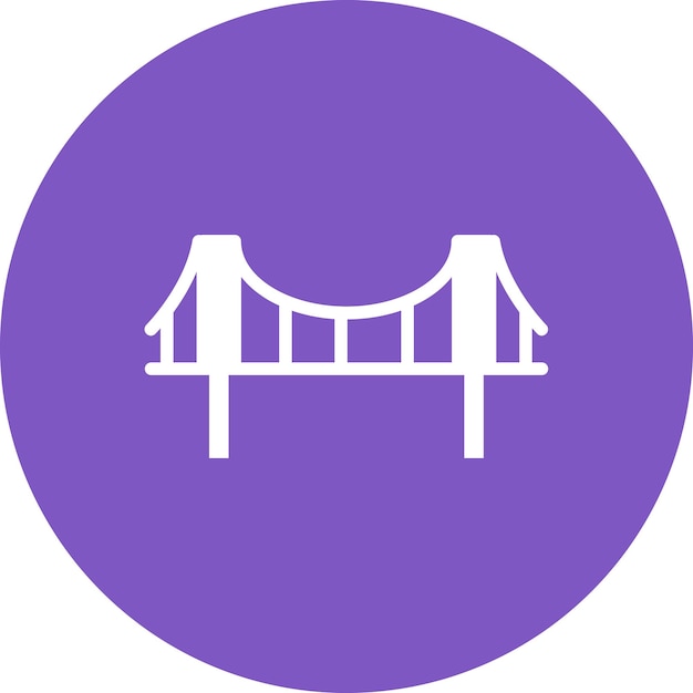 Vector ilustración del icono vectorial del puente del conjunto de iconos de city elements