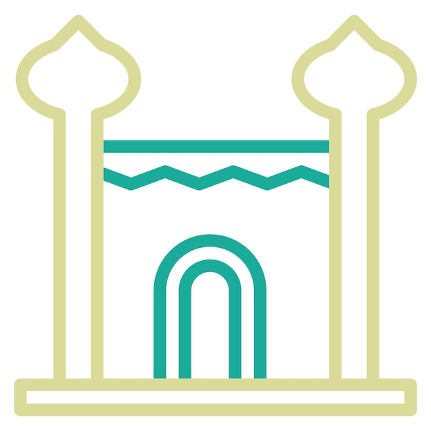 Ilustración del icono vectorial de la Puerta de Dubai del conjunto de iconos de Dubai
