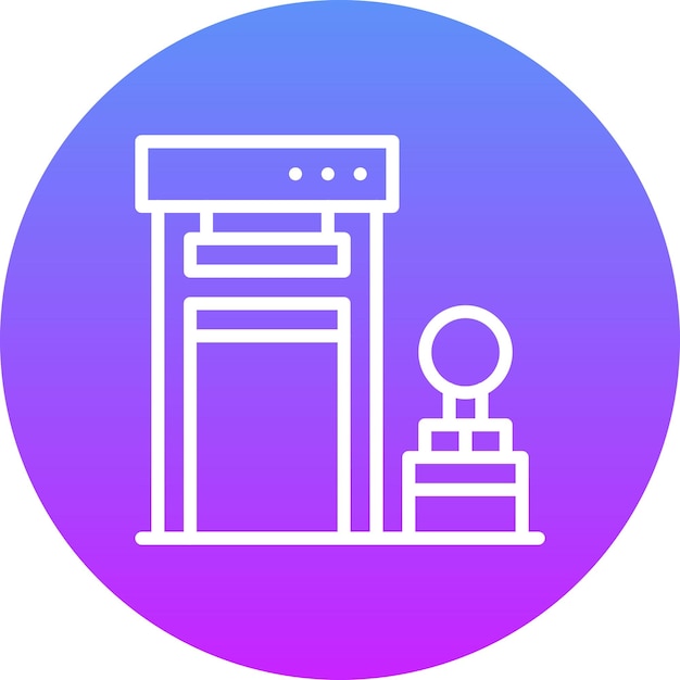 Ilustración del icono vectorial de la puerta de embarque del conjunto de iconos de Inmigración