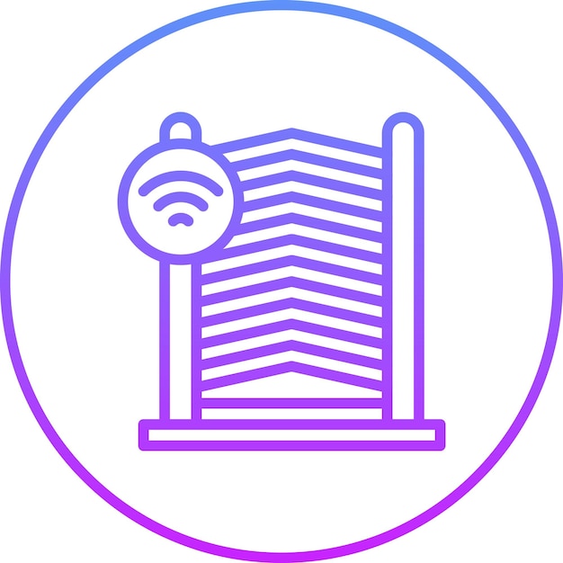 Ilustración del icono vectorial de la puerta inteligente del conjunto de iconos del hogar inteligente