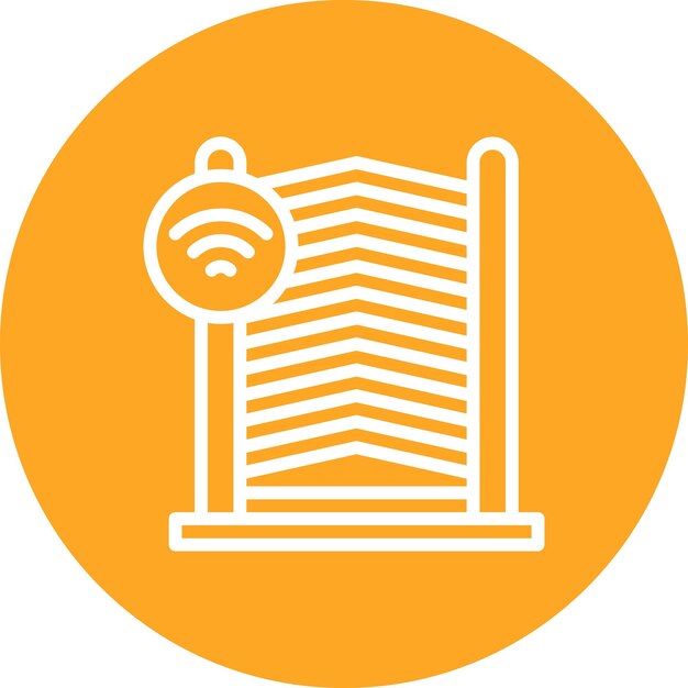 Ilustración del icono vectorial de la puerta inteligente del conjunto de iconos del hogar inteligente