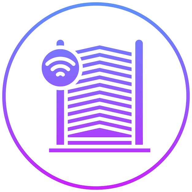 Ilustración del icono vectorial de la puerta inteligente del conjunto de iconos del hogar inteligente
