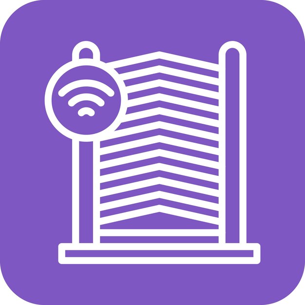 Ilustración del icono vectorial de la puerta inteligente del conjunto de iconos del hogar inteligente