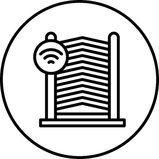 Ilustración del icono vectorial de la puerta inteligente del conjunto de iconos del hogar inteligente
