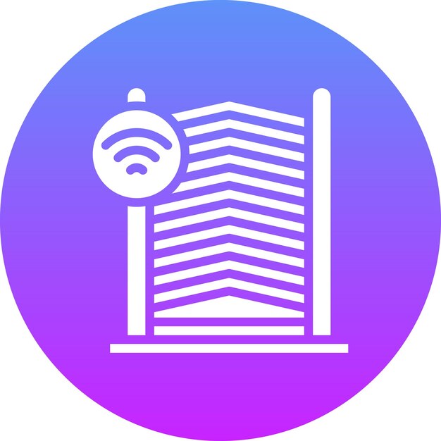 Ilustración del icono vectorial de la puerta inteligente del conjunto de iconos del hogar inteligente