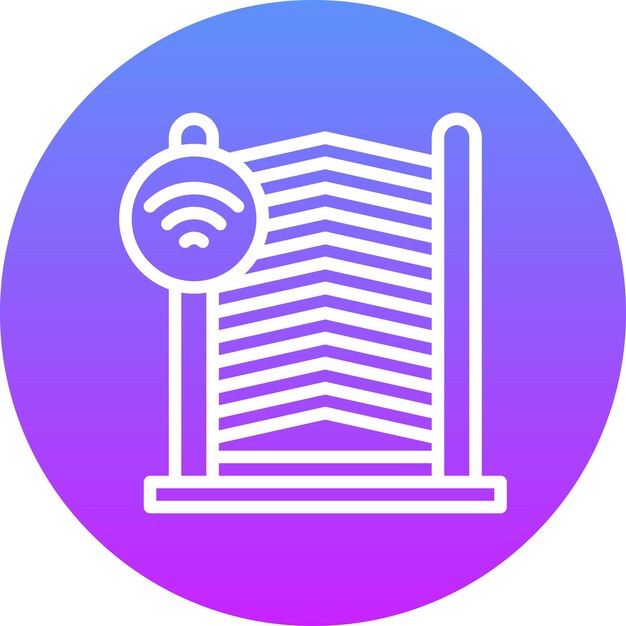 Ilustración del icono vectorial de la puerta inteligente del conjunto de iconos del hogar inteligente