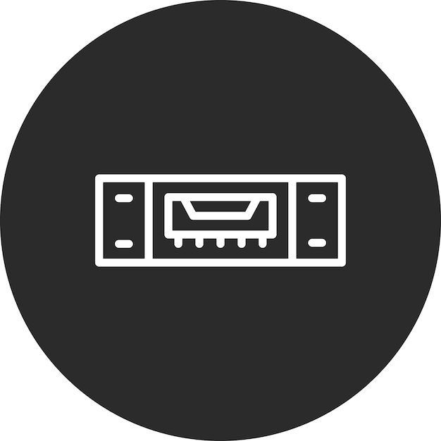 Ilustración del icono vectorial del puerto USB del conjunto de iconos de computadora y hardware