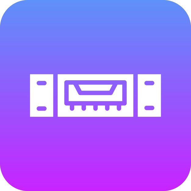 Ilustración del icono vectorial del puerto USB del conjunto de iconos de computadora y hardware