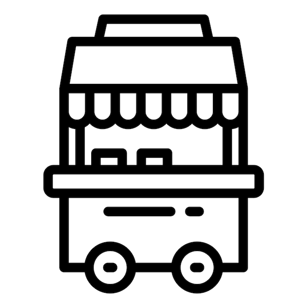Ilustración del icono vectorial del puesto de mercado del icono de Festa Junina