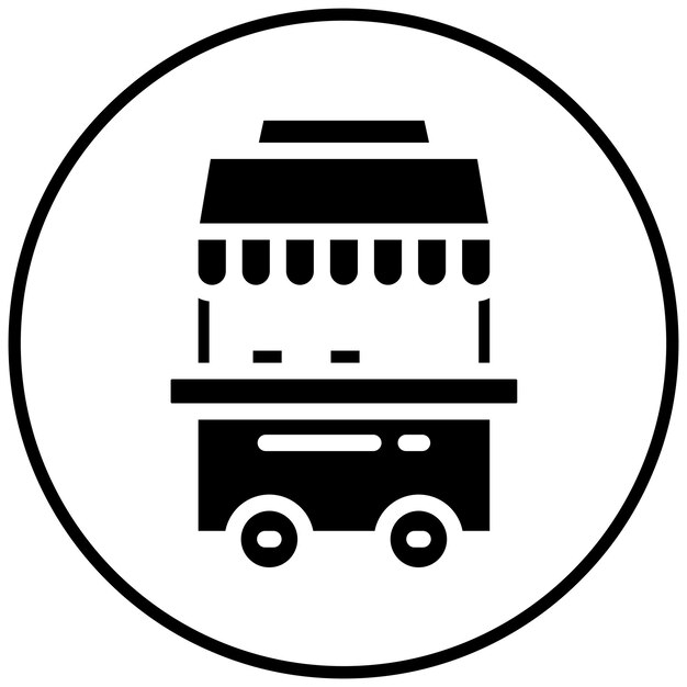 Ilustración del icono vectorial del puesto de mercado del icono de Festa Junina