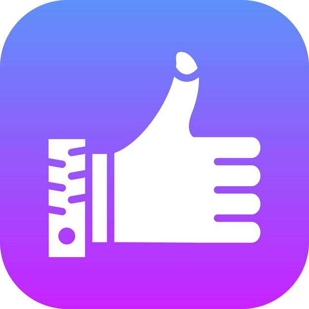 Ilustración del icono vectorial de los pulgares hacia arriba del conjunto de iconos de donaciones