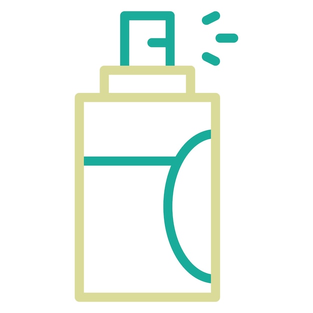 Ilustración del icono vectorial de pulverización de pimienta del conjunto de iconos de protección y seguridad