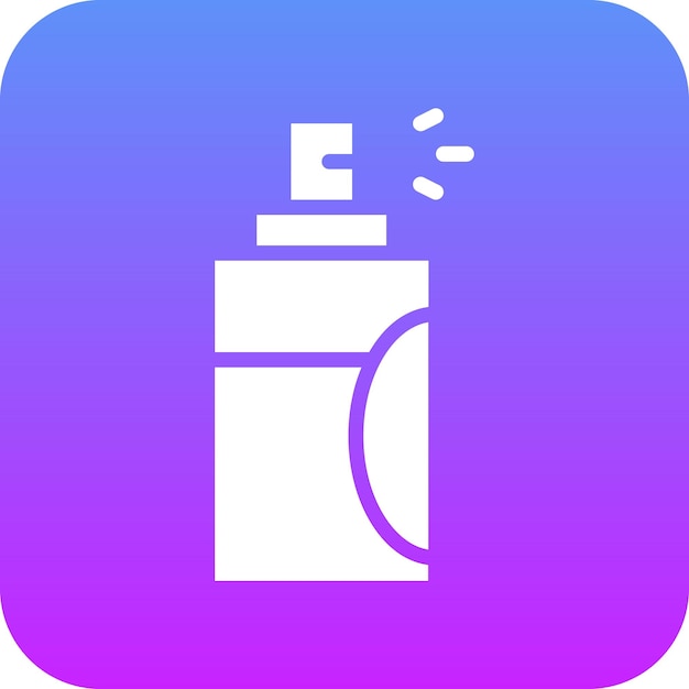 Ilustración del icono vectorial de pulverización de pimienta del conjunto de iconos de protección y seguridad