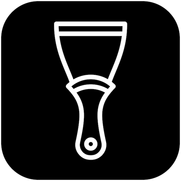 Ilustración del icono vectorial Putty Knife del conjunto de iconos de mejoras para el hogar