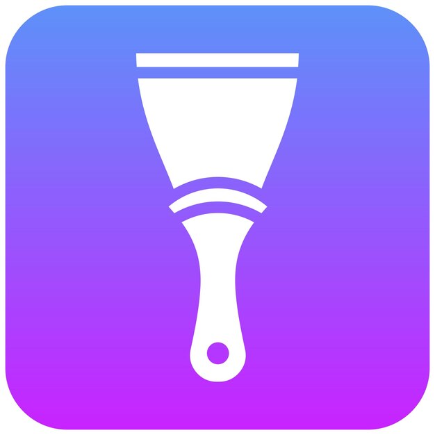 Ilustración del icono vectorial Putty Knife del conjunto de iconos de mejoras para el hogar