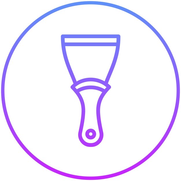 Ilustración del icono vectorial Putty Knife del conjunto de iconos de mejoras para el hogar
