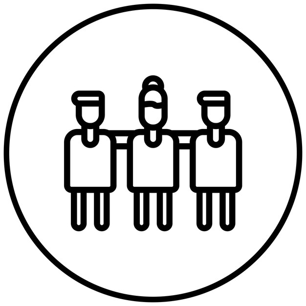 Ilustración del icono vectorial de Quadrilha Dance del conjunto de iconos de Festa Junina