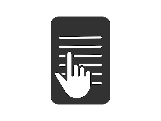 Ilustración un icono vectorial que representa documentos adecuados para aplicaciones web y móviles aislados