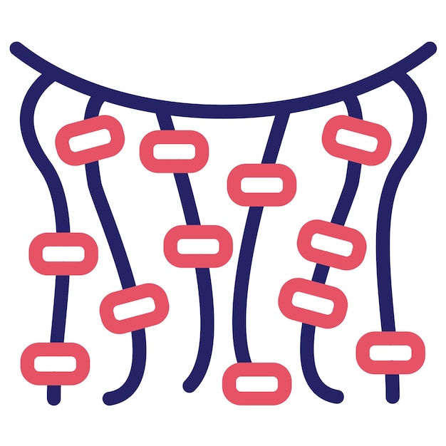 Ilustración del icono vectorial de Quipu del conjunto de iconos de la civilización antigua