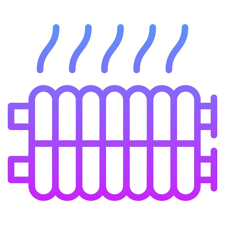 Vector ilustración del icono vectorial del radiador del conjunto de iconos de reparación de automóviles