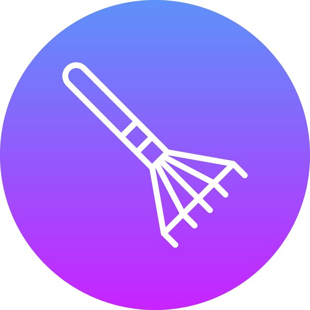 Ilustración del icono vectorial de Rake del conjunto de iconos del pueblo