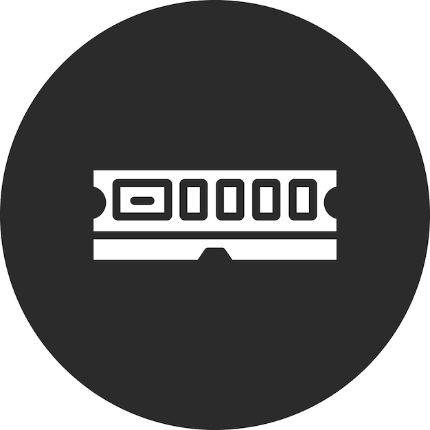 Ilustración del icono vectorial de RAM del conjunto de iconos de tecnología