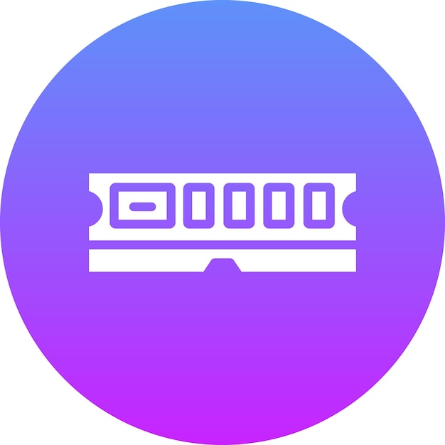 Ilustración del icono vectorial de RAM del conjunto de iconos de tecnología