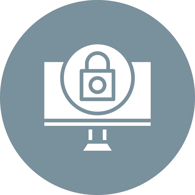 Ilustración del icono vectorial de ransomware del conjunto de iconos de seguridad cibernética