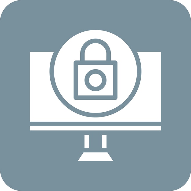 Ilustración del icono vectorial de ransomware del conjunto de iconos de seguridad cibernética