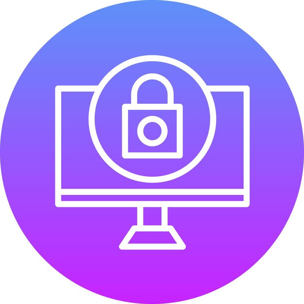 Ilustración del icono vectorial de ransomware del conjunto de iconos de seguridad cibernética