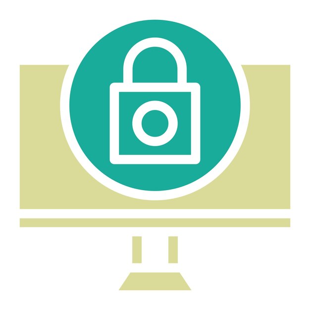 Ilustración del icono vectorial de ransomware del conjunto de iconos de seguridad cibernética