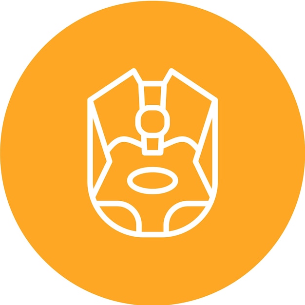 Ilustración del icono vectorial del ratón de juego del conjunto de iconos del juego en línea