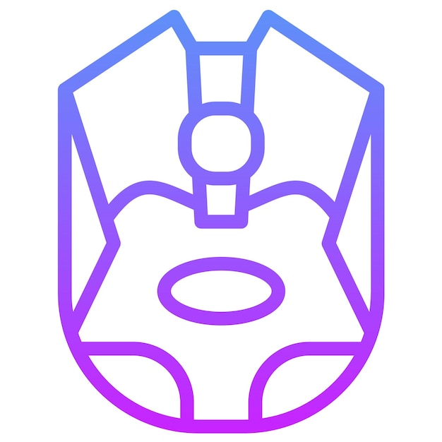 Ilustración del icono vectorial del ratón de juego del conjunto de iconos del juego en línea