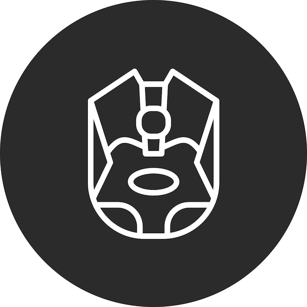 Ilustración del icono vectorial del ratón de juego del conjunto de iconos del juego en línea