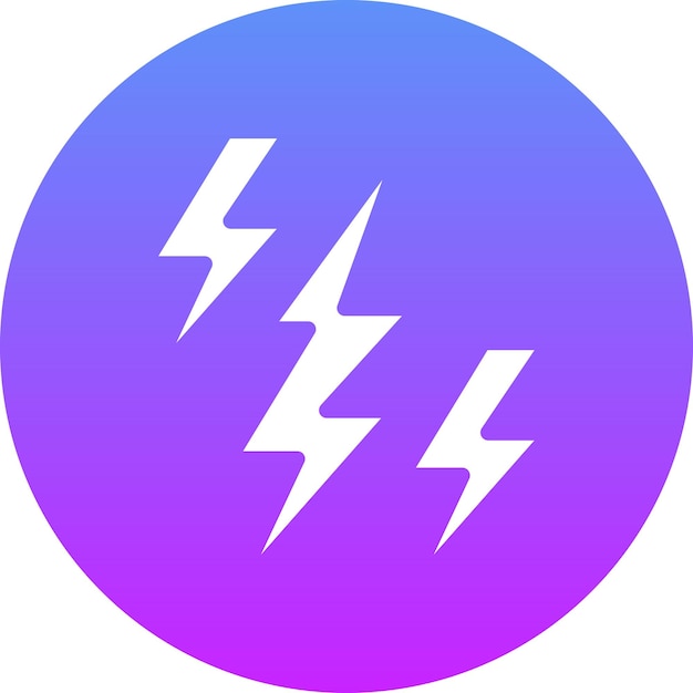 Ilustración del icono vectorial del rayo del conjunto de iconos del tiempo
