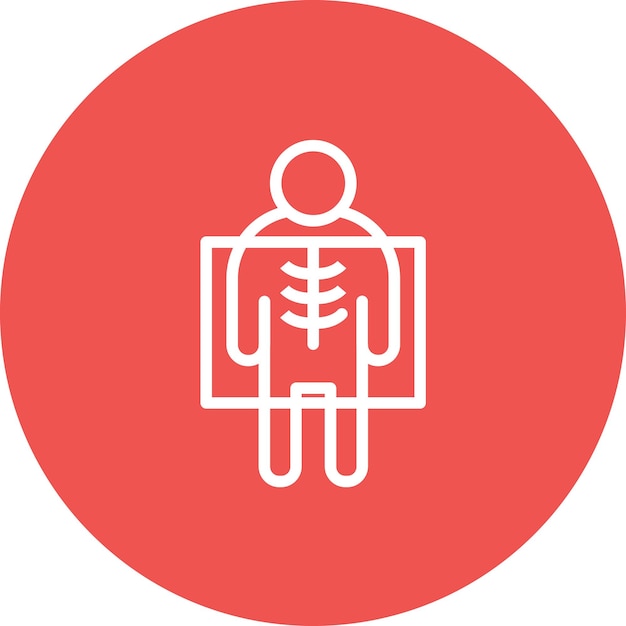 Ilustración del icono vectorial de rayos X del conjunto de iconos de Medicina I