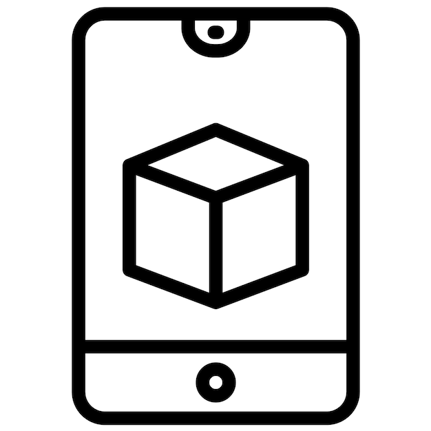 Ilustración del icono vectorial de realidad aumentada del conjunto de iconos de realidad virtual