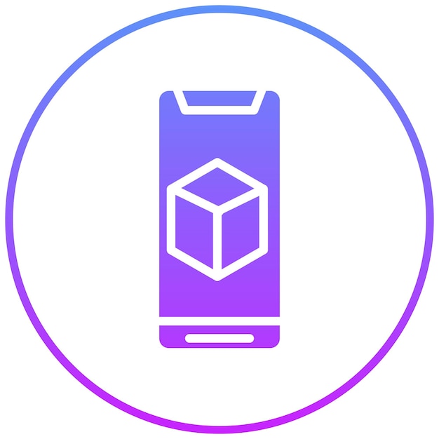 Ilustración del icono vectorial de realidad aumentada del conjunto de iconos de tecnología