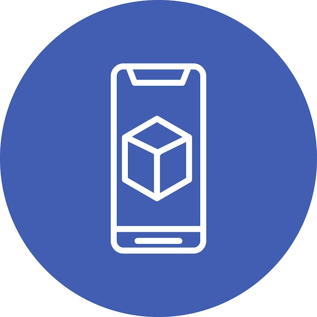 Ilustración del icono vectorial de realidad aumentada del conjunto de iconos de tecnología