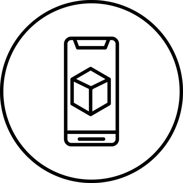 Ilustración del icono vectorial de realidad aumentada del conjunto de iconos de tecnología
