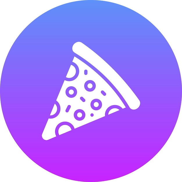 Ilustración del icono vectorial de la rebanada de pizza del conjunto de iconos de cumpleaños