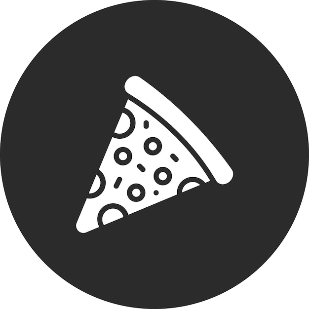 Ilustración del icono vectorial de la rebanada de pizza del conjunto de iconos de cumpleaños