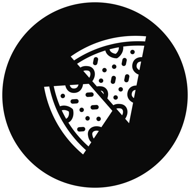Ilustración del icono vectorial de la rebanada de pizza del conjunto de iconos de Italia