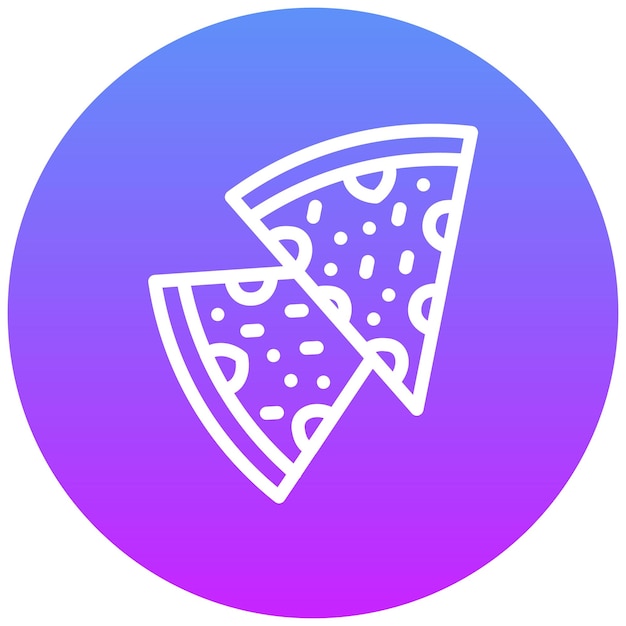 Ilustración del icono vectorial de la rebanada de pizza del conjunto de iconos de Italia