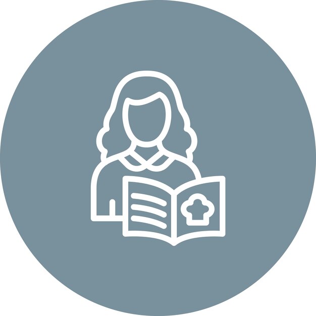 Ilustración del icono vectorial de las recetas femeninas del conjunto de iconos de limpieza